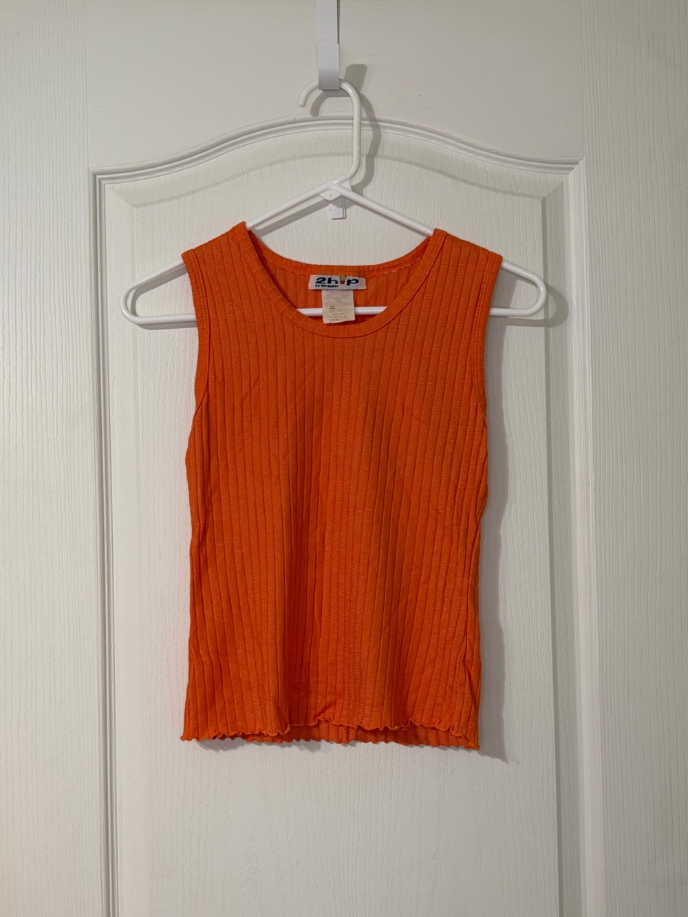 Ribbed Orange Tank Top